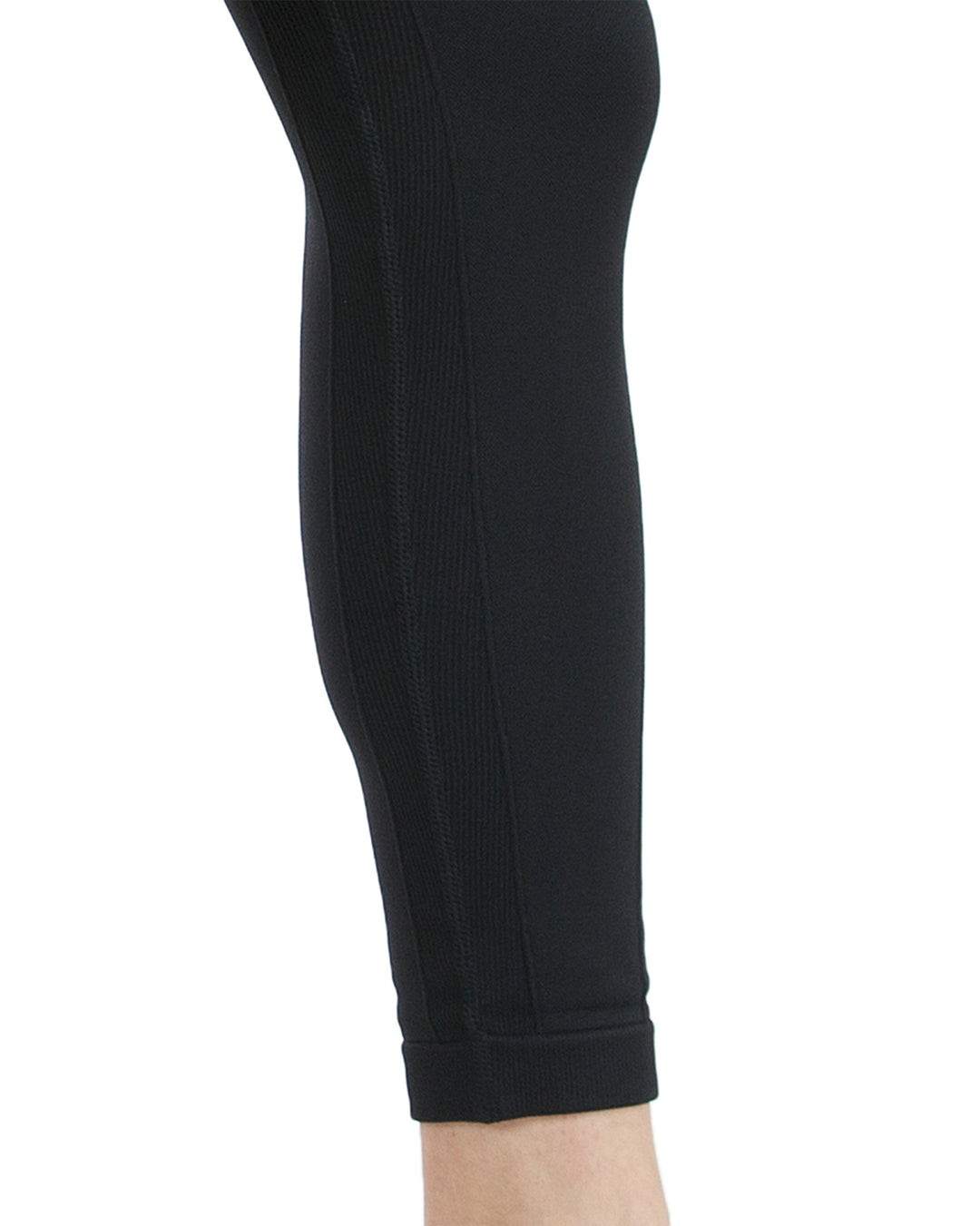 High Waist Tummy Slimming Active Thick Leggings Yoga Training Pant_Black_Detail_3