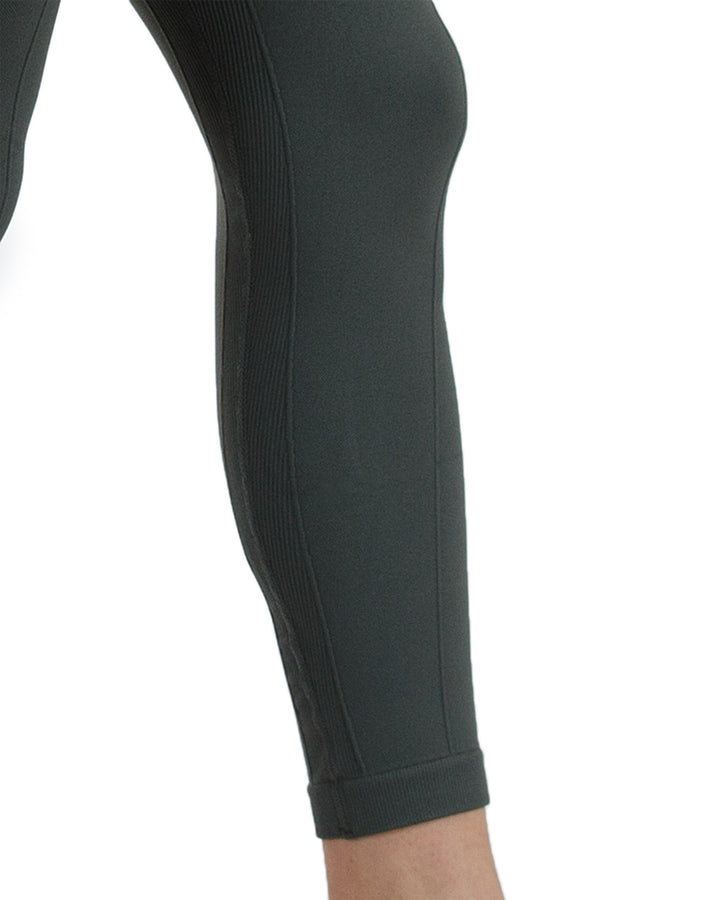 High Waist Tummy Slimming Active Thick Leggings Yoga Training Pant_Charcoal Grey_Detail_3