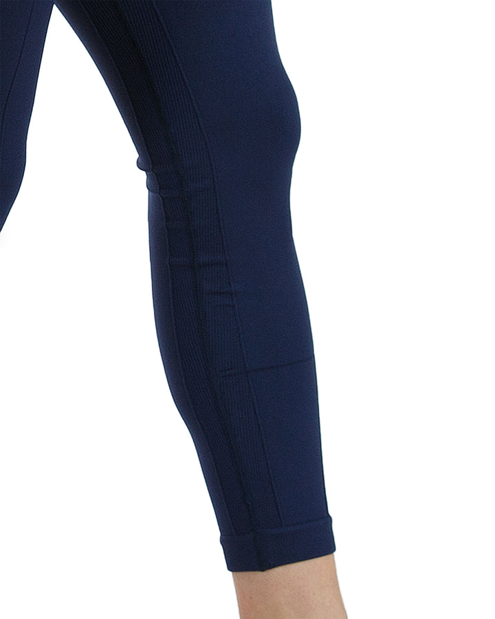 High Waist Tummy Slimming Active Thick Leggings Yoga Training Pant_Navy Blue_Detail_3