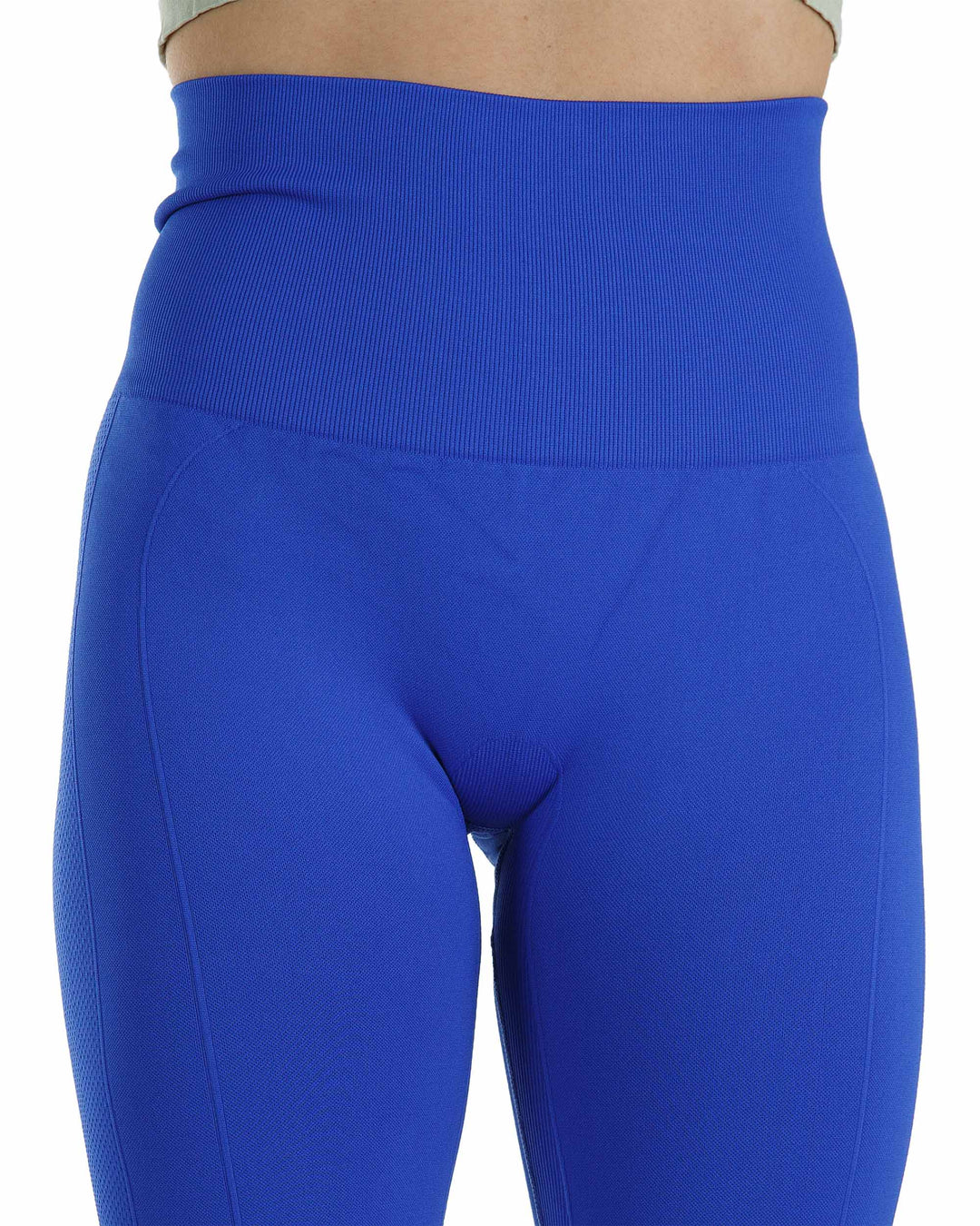 High Waist Tummy Slimming Active Thick Leggings Yoga Training Pant_Royal Blue_Detail_1