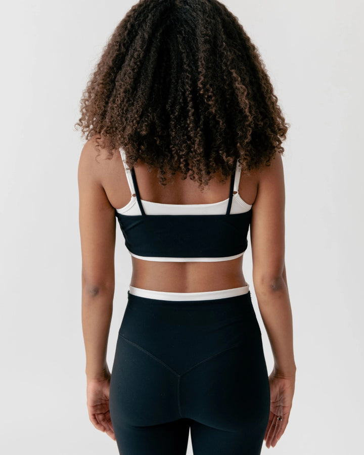 Back view of woman wearing Luxe Layer Double-Layer Overlay Bra